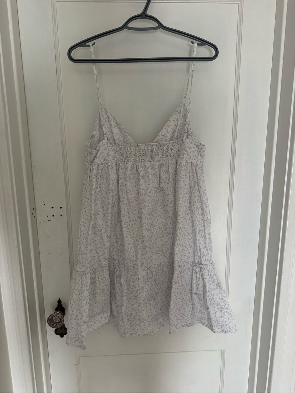 Aritzia White Mini Floral V-Neck Sundress - Picture 3 of 3